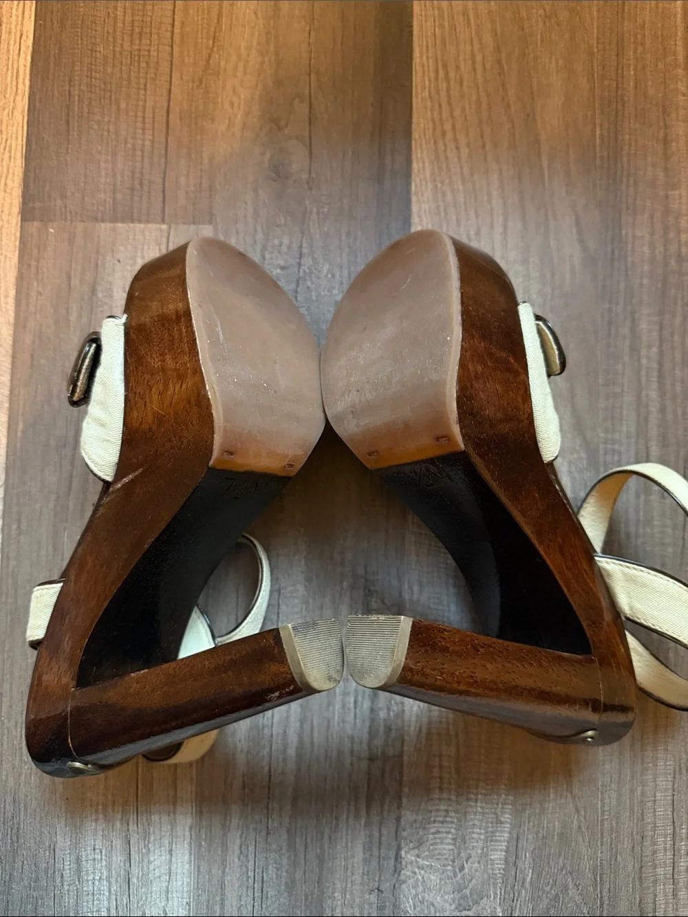 Michael Kors Platform Sandals Women Size 7.5 | Canvas and Wood